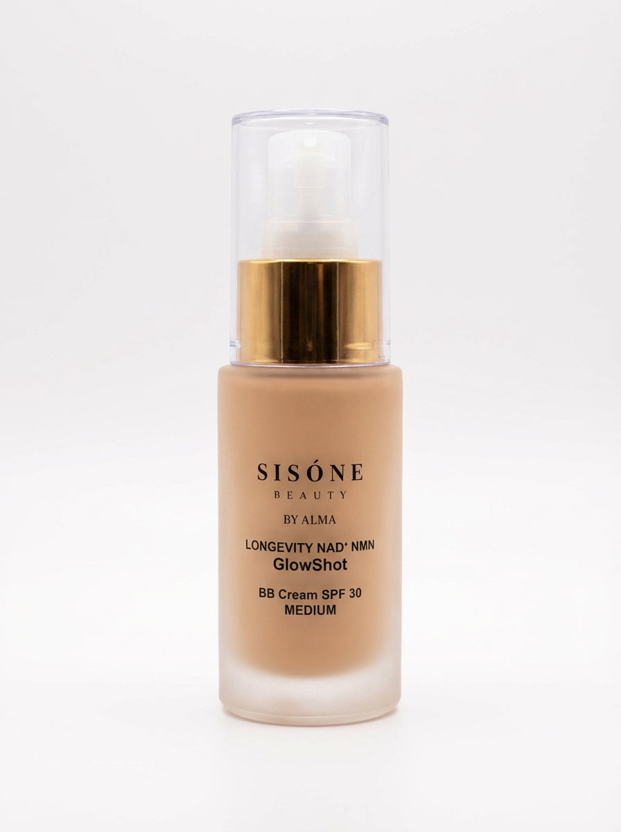 LONGEVITY NAD⁺ NMN GlowShot BB Cream SPF-30 MEDIUM