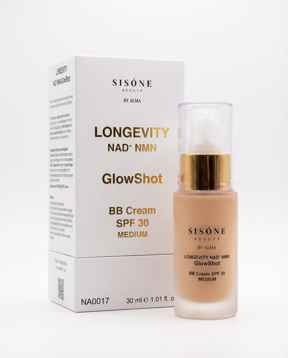 LONGEVITY NAD⁺ NMN GlowShot BB Cream SPF-30 MEDIUM